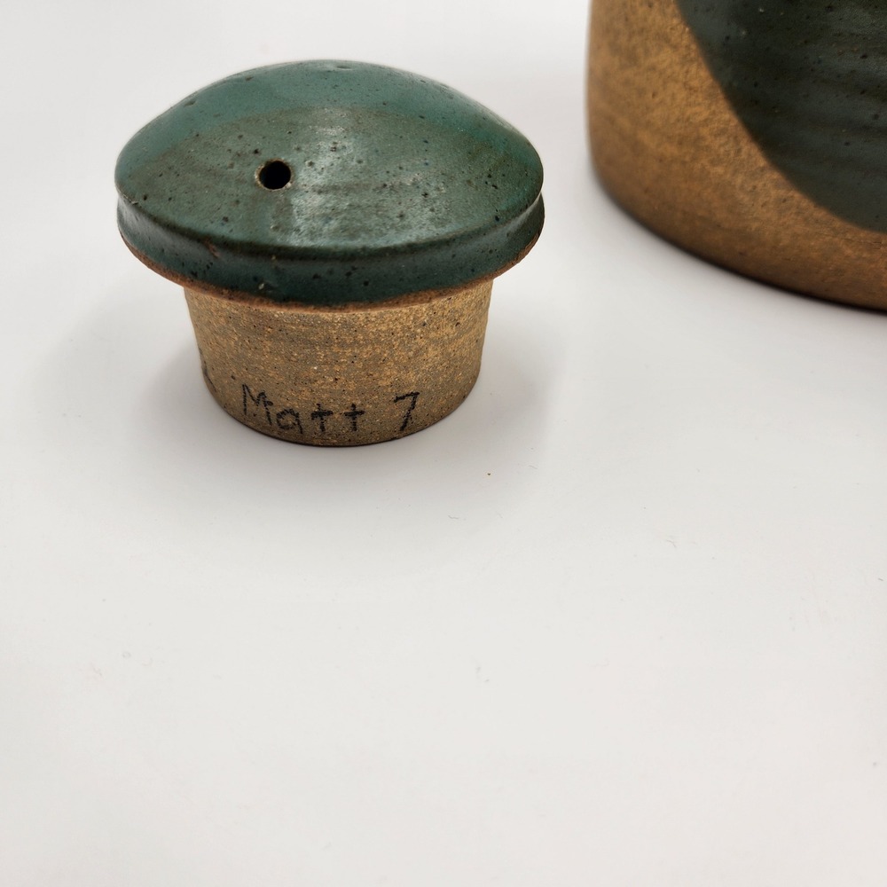 Mounce Studio Pottery Teapot Teal Green Glazed Signed 10.5in Wabi Sabi Organic - Picture 7 of 11